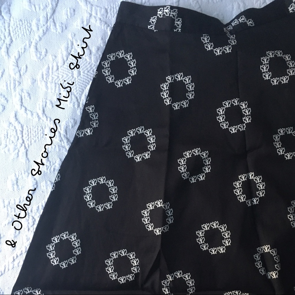 & Other Stories Butterfly Midi Skirt